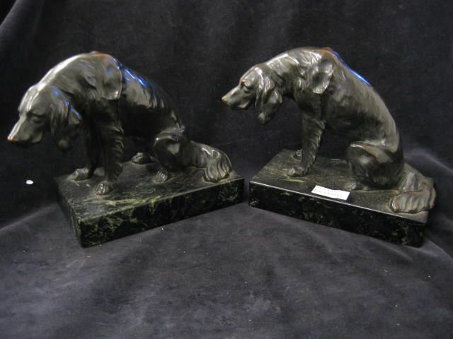 Pair of Bronze Figural Dog Bookends 14cc54