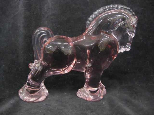 Heisey Glass Lavender Ice Horse