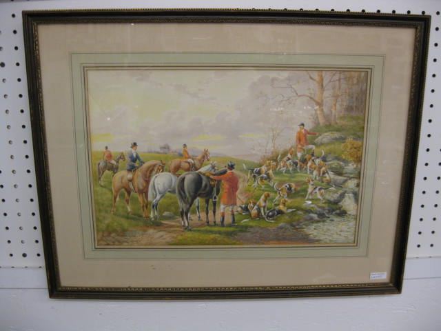 Harold Murray Watercolor of Fox 14cc9e