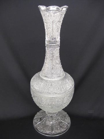 Cut Crystal Vase 30 tall excellent.