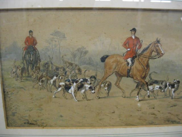 Henry Alken Watercolor of Fox Hunt 14ccc8