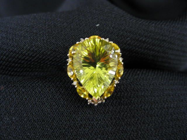 Lemon Topaz Ring 10 carat vivid gem