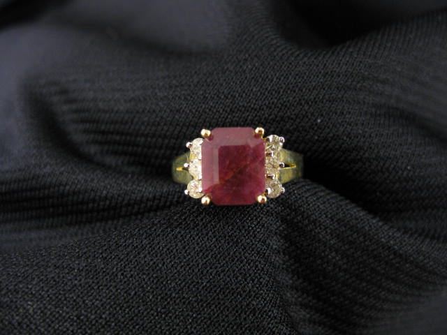 Ruby & Diamond Ring 3.8 carat gem