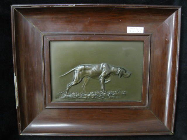 Bronze Plaque of a Pointer 5  14ccfb