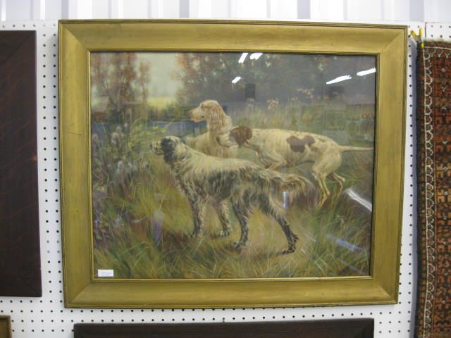 Chromolithograph of Two Setters 14ccff
