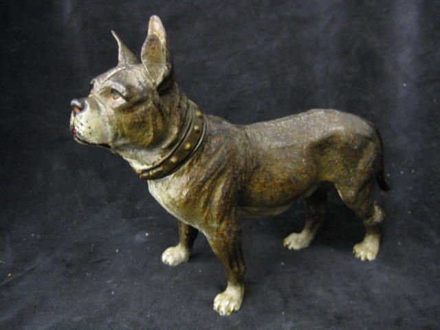 Victorian Cold Painted Metal Bulldog 14ccf8