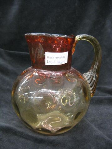 Victorian Amberina Art Glass Milk 14cd23