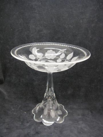 Sinclaire Cut Glass Tall Compote 14cd44