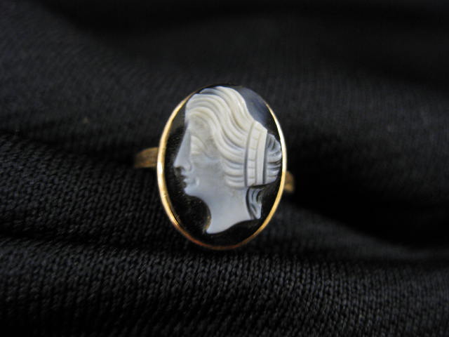 Victorian Hardstone Cameo Ring 14cd3d