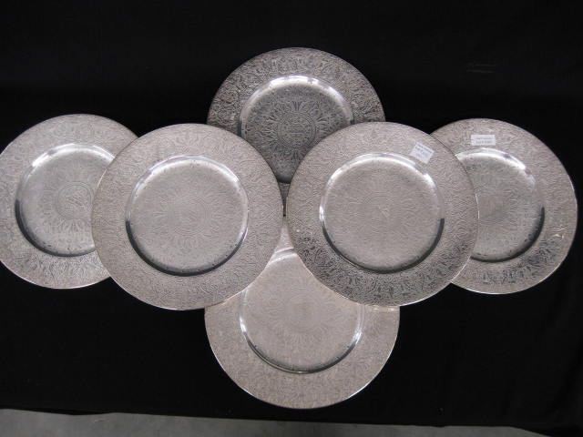 6 Hutschenreuther Silver Encrusted PorcelainDinner