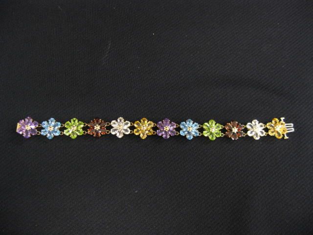 14k Gemstone Bracelet 26 carats 14cd64