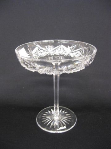 Sinclaire Cut Glass Compote signed brilliant