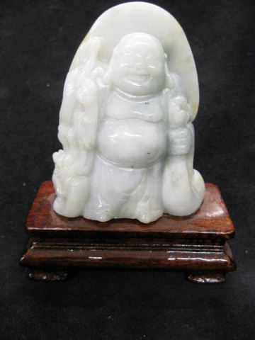 Carved Jade Statue of Buddha 3 1/2