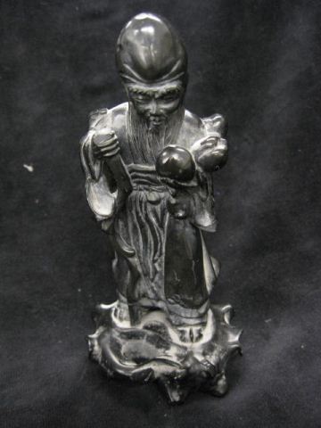 Chinese Carved Black Soapstone