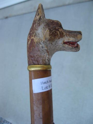 Carved Wooden Dog Handle Umbrella 14cdc2