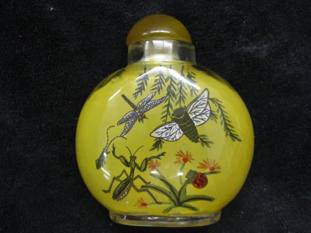 Chinese Reverse Painted Glass Snuff