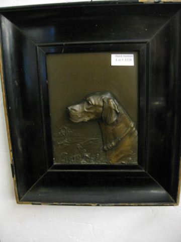 Bronze Plaque of Dog bas-relief 5 1/2
