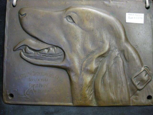 Bronzed Dog Plaque trophy Waymouth 14cde4