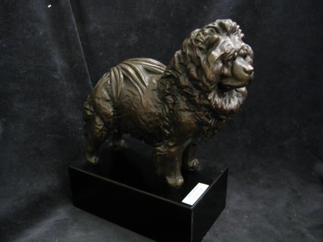 Bronze Figurine of a Chow Dog black