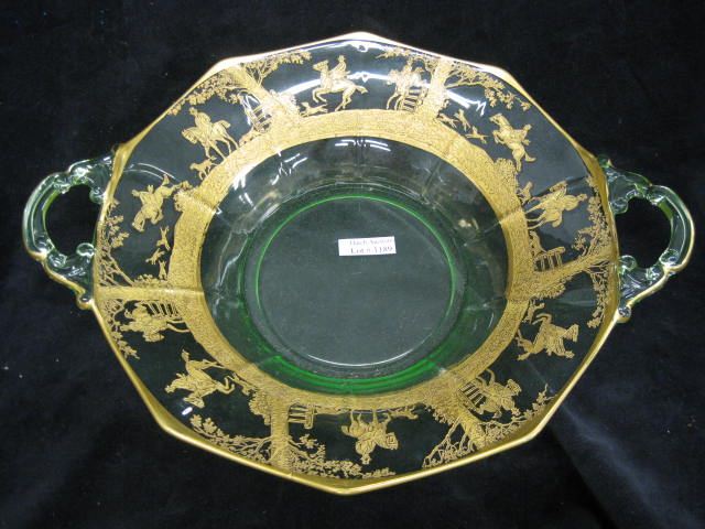 Cambridge Glass Bowlwith etched 14ce03