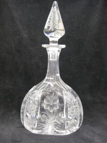 Tuthill Cut Glass Decanter signed 14ce1d