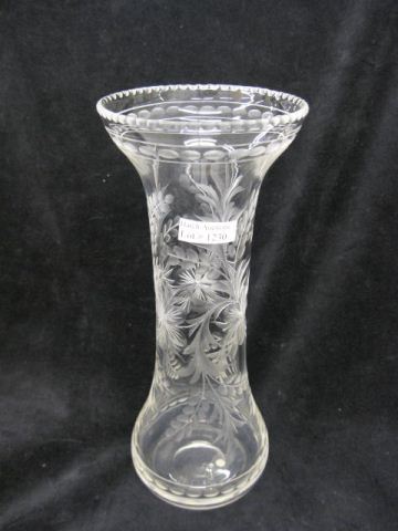 Tuthill Cut Etched Glass Vase 14ce2b