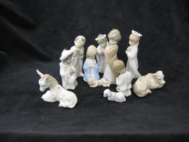 11 pc Lladro Porcelain Nativityornament 14ce35