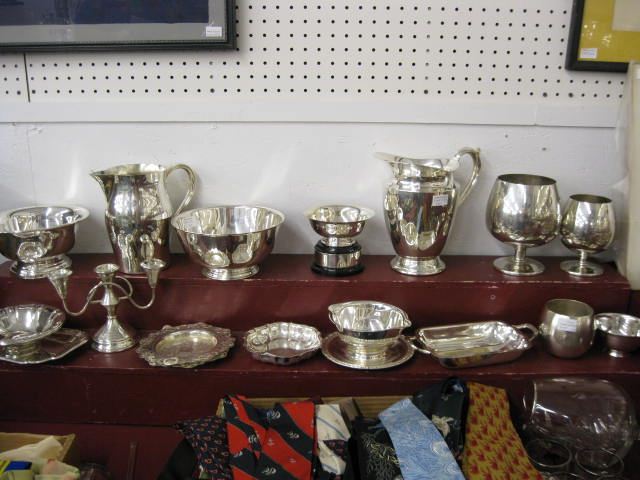 17 Silverplate Trophy Items pitchers 14ce46
