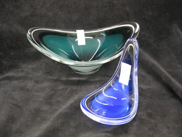 2 Flygsfor Coquille Art Glass 14ce51