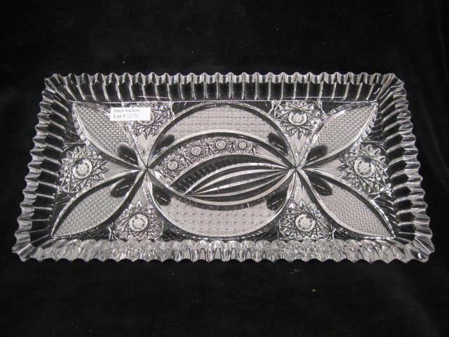 Cut Glass Dresser Tray fine cutwork