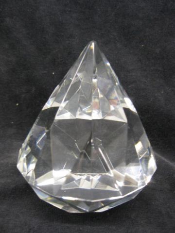 Tiffany Cut Crystal Paperweight diamond