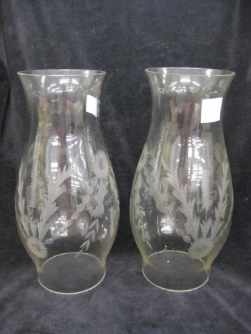 Pair of Etched Crystal Hurricane 14ce62