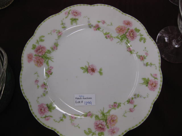 6 Limoges Porcelain Plates floral