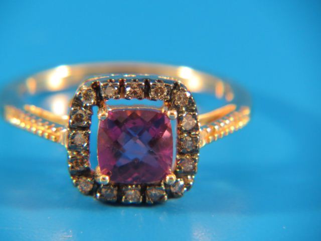 Amethyst Diamond Ring rich gem 14ce7d