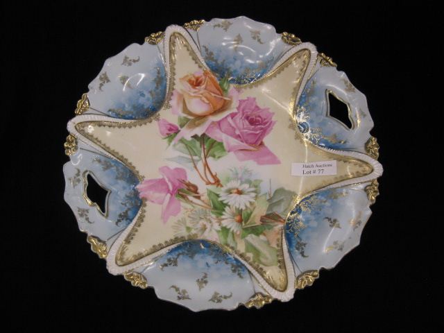 R.S. Prussia Porcelain Cake Plate handled