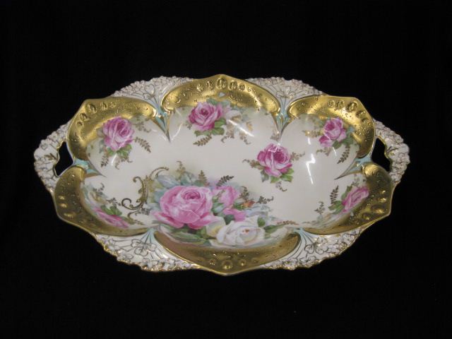 R.S. Prussia Porcelain Large Oval Bowl