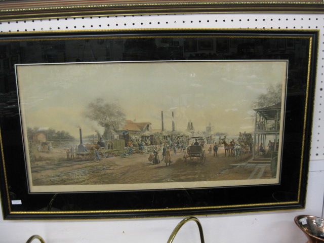 E L Henry Lithograph of Steam 14cedc