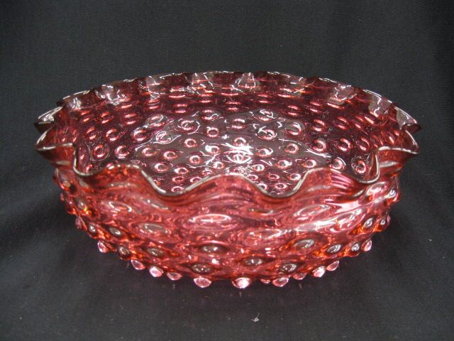 Victorian Cranberry Art Glass Bowl