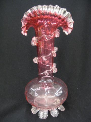 Victorian Cranberry Art Glass Vase