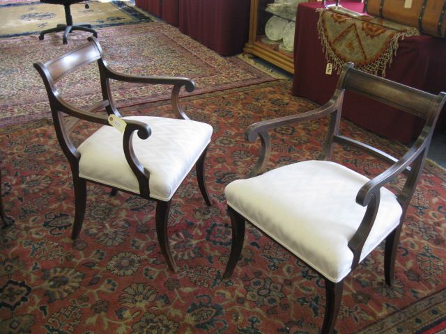 Pair of French Arm Chairs inlaid 14ceed