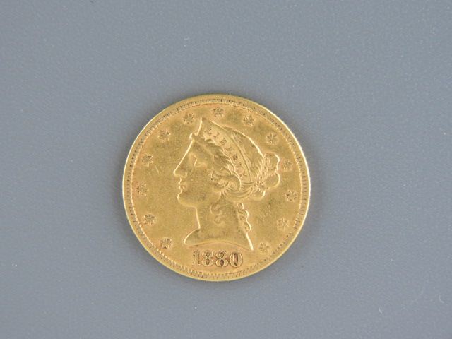 1880 U.S. $5.00 Liberty Head Gold