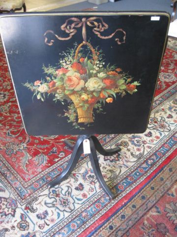 Tilt Top Table square top black 14cf25