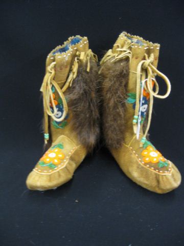 Indian Boots beaded leatherwork