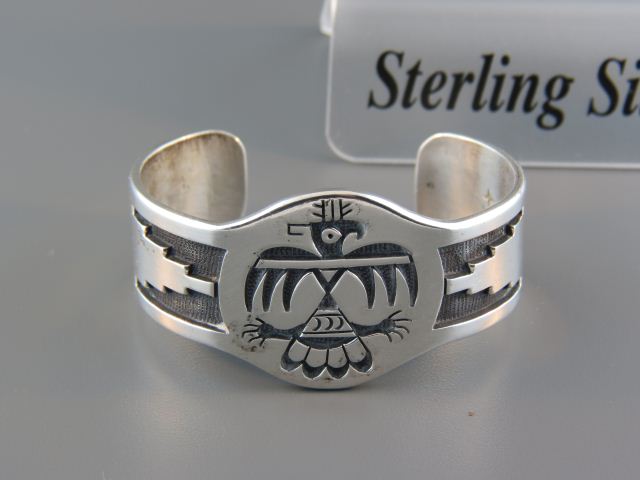 Indian Sterling Silver Bracelet thunderbird