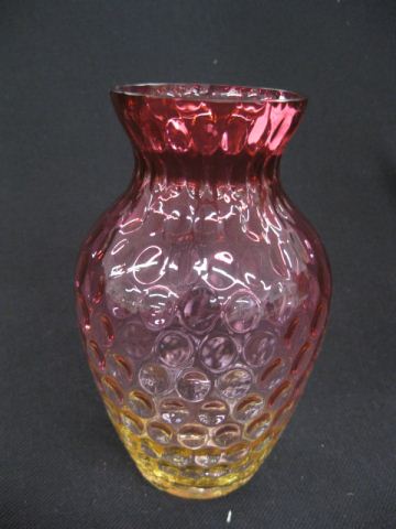 Victorian Amberina Art Glass Vase