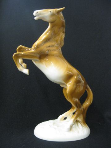 Royal Dux Porcelain Figurine of a RearingHorse