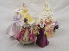 Four Doulton figurines Ninette Loretta