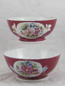 A pair of Russian ceramic bowls with