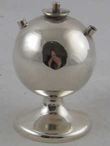 A silver globe table cigar lighter Birmingham