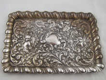 An ornate silver tray with gadrooned 14f7a6
